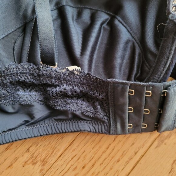 NWT La Vie En Rose Push-Up Strapless Demi Bra Navy Blue Size 38D - Picture 5 of 14